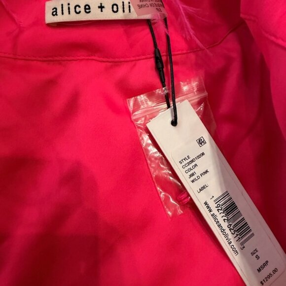 Alice + Olivia Kidman Ostrich Feather Wild Pink color Jacket - Picture 4 of 9